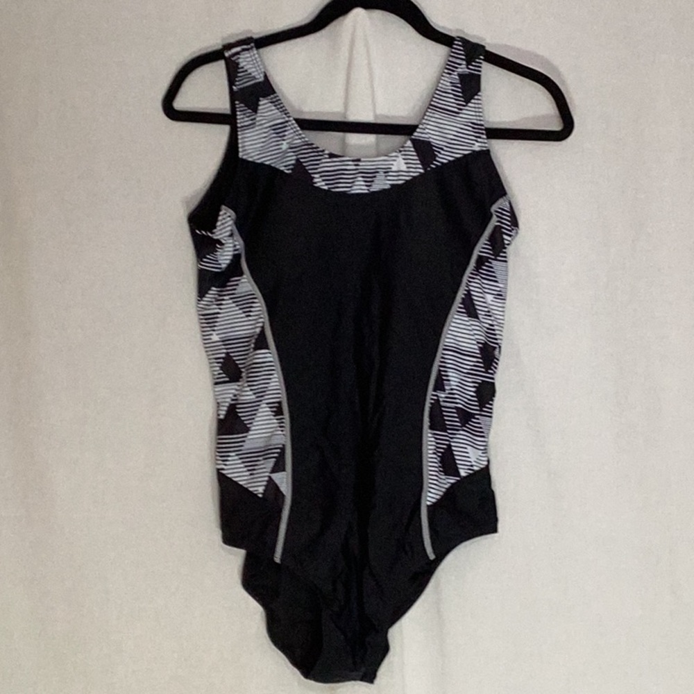Black and White One Piece Swimsuit